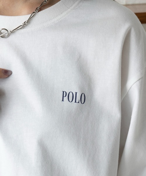 tシャツ 「POLO BCS」Mini POLO oversize print Tee　ミニポロ ワンポイントロゴ　オーバーサイズTシャツ レディース | POLO BCS | 16