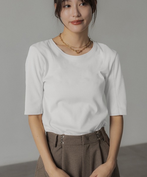 tシャツ リラックススリムフライスハーフスリーブTシャツ レディース PUBLIC TOKYO tシャツ リラックススリムフライスハーフスリーブT