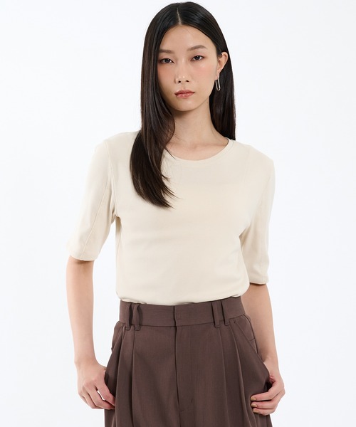 tシャツ リラックススリムフライスハーフスリーブTシャツ レディース PUBLIC TOKYO tシャツ リラックススリムフライスハーフスリーブT