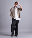 シャツ 「 セットアップ対応 」ドレープツイル...の詳細画像1