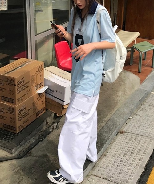 LYEON（リヨン） tシャツ ナンバリングメッシュポロプルオーバー
