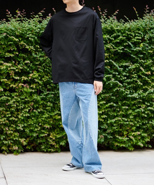 STUDIOUS - PUBLIC TOKYO ロングTシャツ　ロンT カットソー　長袖 STUDIOUS（ステュディオス） tシャツ 「STUDIOUS×PUBLIC TOKYO