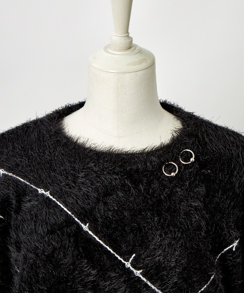 ニット セーター For ”A” barbed wire shaggy knit レディース