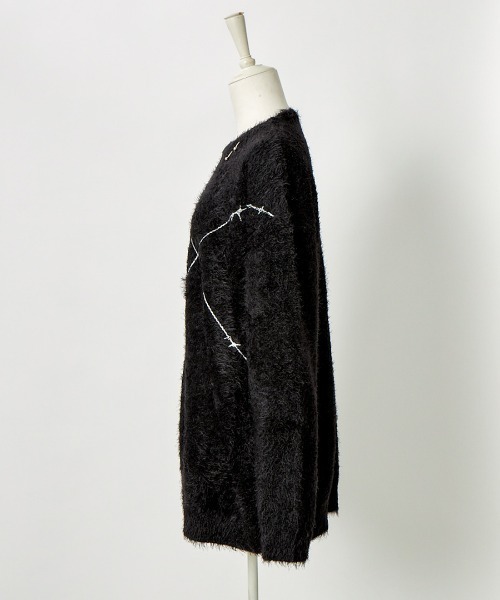 ニット セーター For ”A” barbed wire shaggy knit レディース