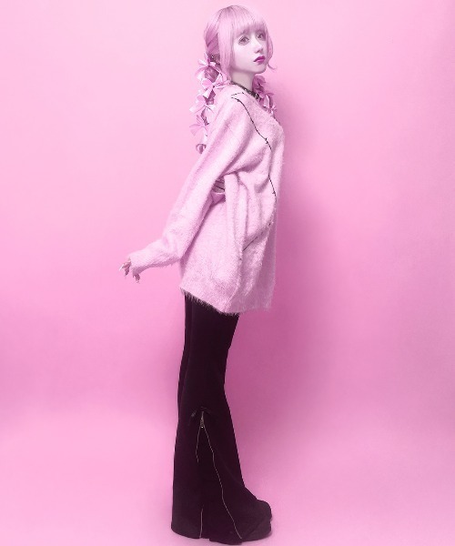 ニット セーター For ”A” barbed wire shaggy knit レディース
