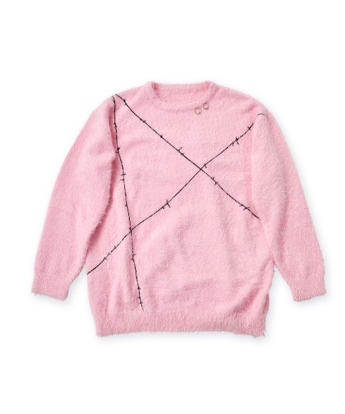 ニット セーター For ”A” barbed wire shaggy knit レディース
