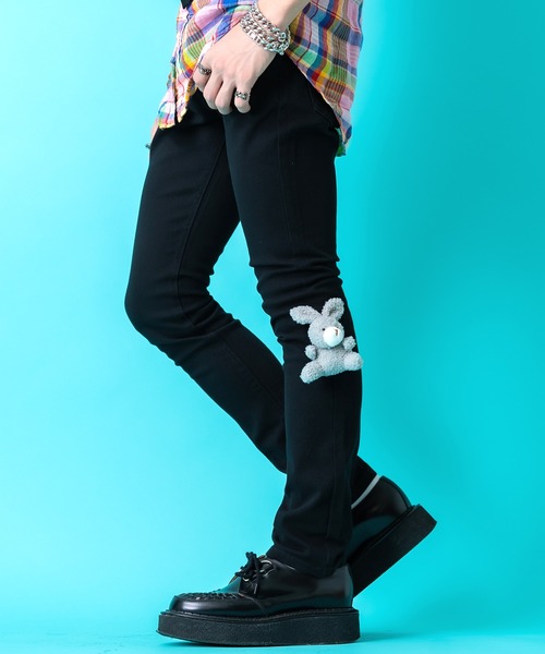 ankoROCK チノパン TEDDY スリムパンツ メンズ レディース