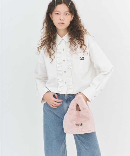 FURFUR エコ ファー ショルダー バック♡ FURFUR（ファーファー） ショルダーバッグ FREE ブラック レディース