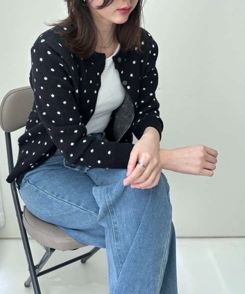 gypsohila ドットカーディガン　Dot Cardigan FCMM カーディガン 「日本限定」DOT CARDIGAN / ドットカーディガン