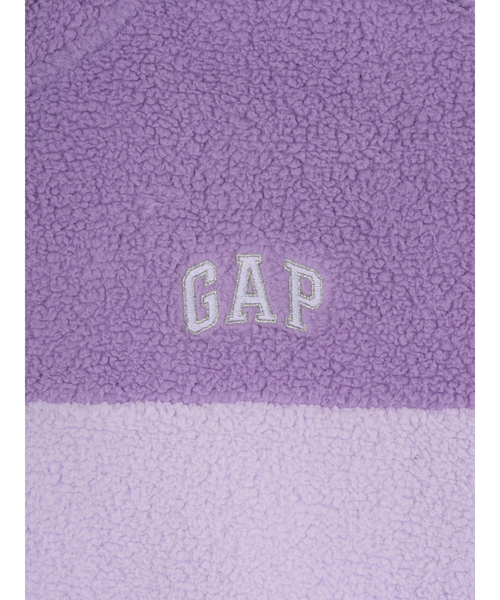 GAP トレーナー スウェット リラックス ボア 1/4スナップボタン  
