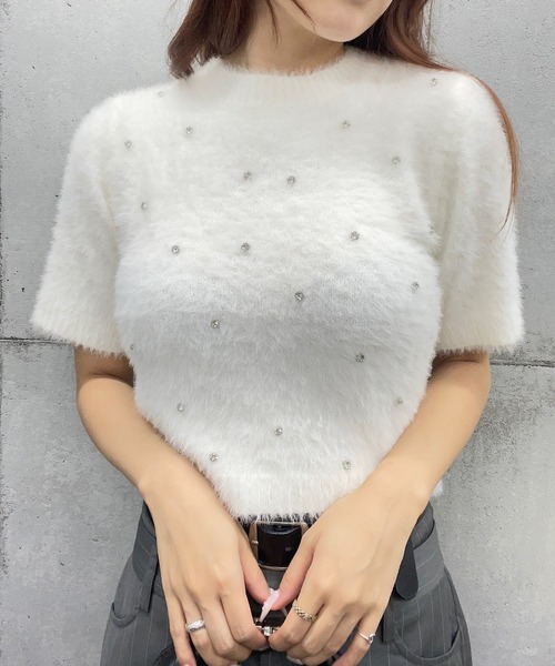 Roger&Raw（ロジャーアンドロウ） ニット セーター ラインストーン付き