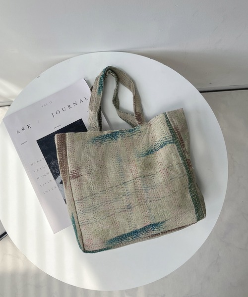 アンティーク 古着 ビンテージ vintage バッグ ミニ手提げ 繊細 Chikashitsu + OaKS】multi pocket vintage bag