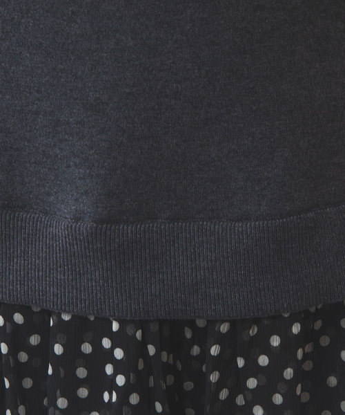 ナラカミーチェ（NARACAMICIE）/【NALACARA】 ドットシフォンドッキングワンピース NARACAMICIE（ナラカミーチェ） ワンピース 「NALACARA」 ドット