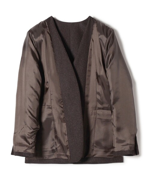 SHIPS（シップス） ジャケット ノーカラージャケット ヘリンボーン