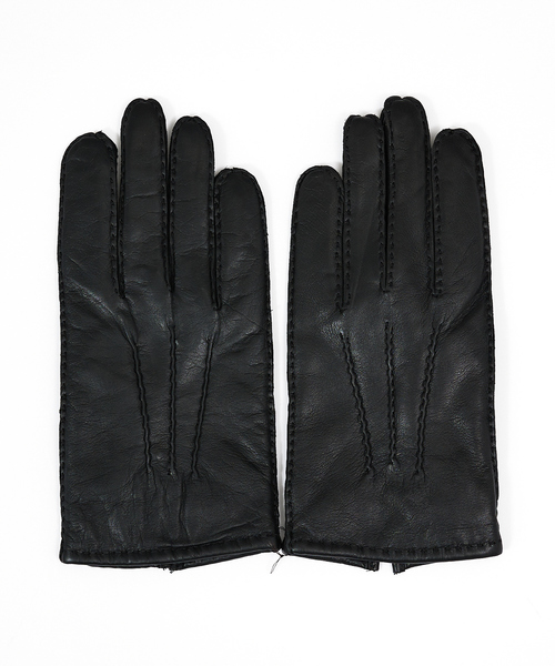ABAHOUSE 手袋 アウトステッチ ラムレザーグローブ メンズ レディース