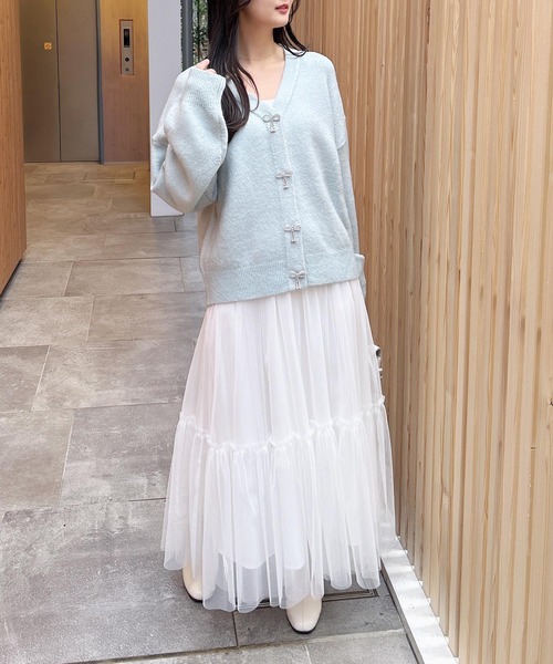 INGNI（イング） ニット セーター もちもちリボンボタンニット