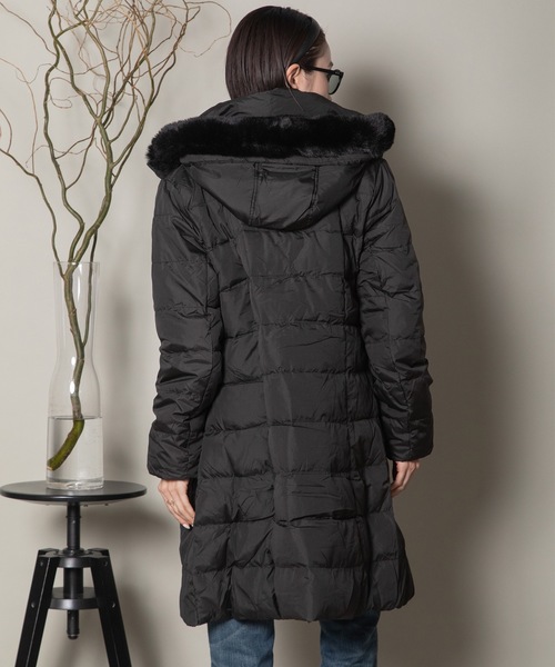 ダウンコート ダウンジャケット フードファーダウンミドルコート