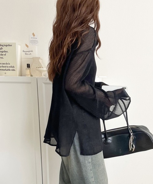 シャツ/ブラウス(長袖/七分) ENOF sheer cardigan ENOF（イナフ）の「sheer cardigan（カーディガン/ボレロ）」 - WEAR