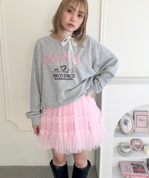 Loueme スカート チュールフリルティアードミニスカート : ZOZOTOWN