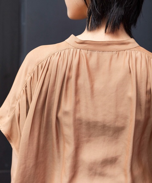 Munich ブラウス シャツ 「防シワ」「速乾性」フィブリルツイル