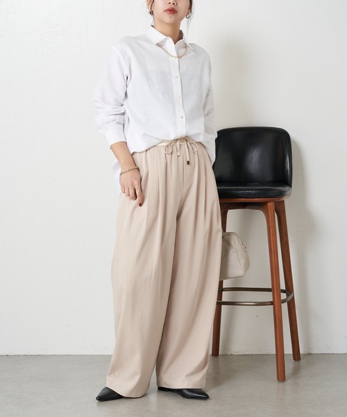 完売　Jena　espace merveilleux リネンバッククロスシャツ 名品】リネンバッククロスシャツ | Jena espace merveilleux