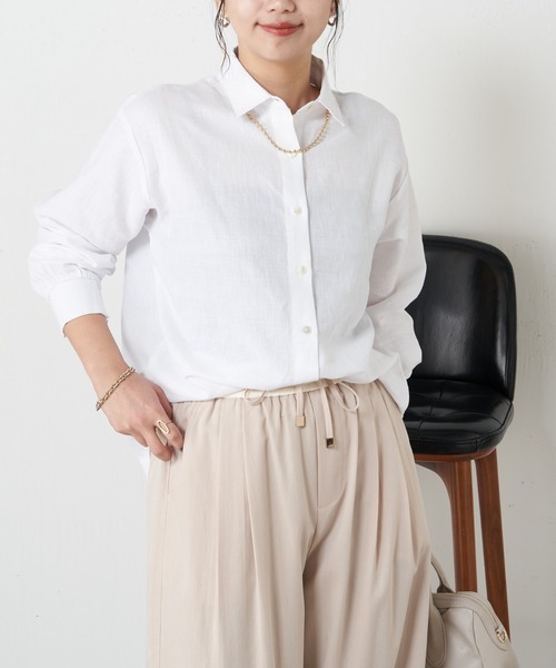 Jena espace merveilleux ブラウス シャツ ラミーバッククロス