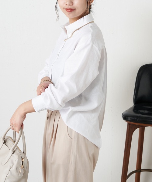 Jena espace merveilleux ブラウス シャツ ラミーバッククロス