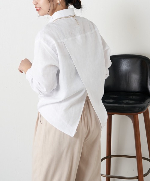 きいろさん専用Jena espace merveilleux バッククロスシャツ シアーバッククロスシャツ（シャツ/ブラウス）｜Jena espace