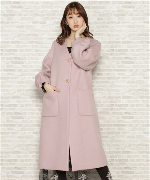 WILLSELECTION（ウィルセレクション） ノーカラーコート MEDIUM ピンク