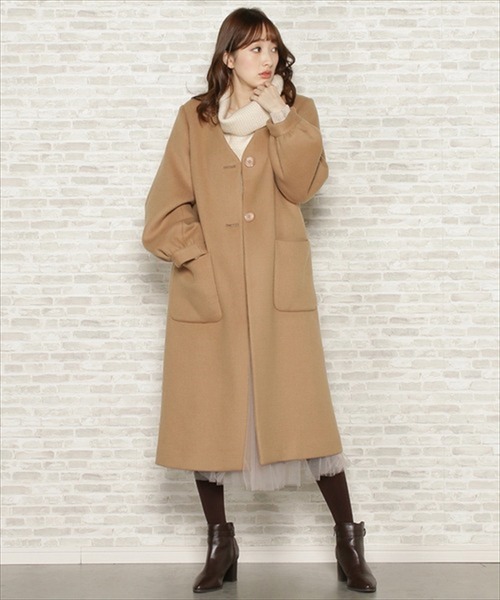 WILLSELECTION（ウィルセレクション） ノーカラーコート MEDIUM ピンク