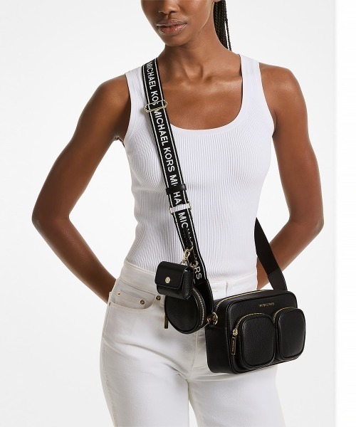 新品　MICHAEL KORSレザー クロスボディ ミディアムショルダーバッグ MICHAEL KORS（マイケルコース） ショルダーバッグ バッグ JET SET