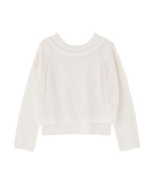 NATURAL BEAUTY BASIC (M) ウール 無地 ニット セーター セール】◇ラグランハートネックニット（ニット/セーター