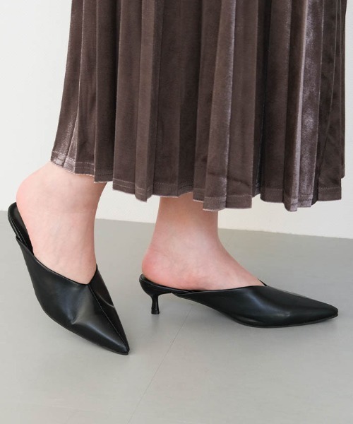 パンプス ローヒール ミュール ポインテッドトゥ 送料込 楽天市場】ミュール パンプス ポインテッドトゥ レディース 靴