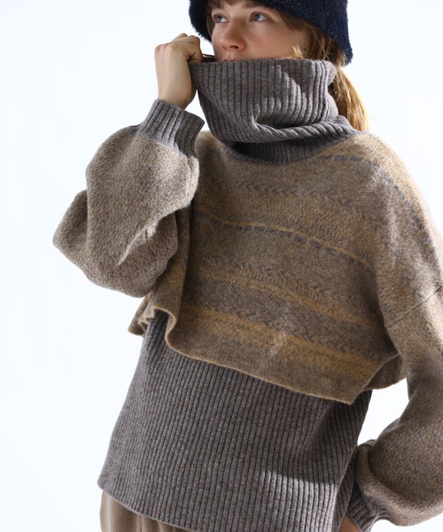 「Kelen」 タートルネックニット FREE ベージュ レディース_画像3