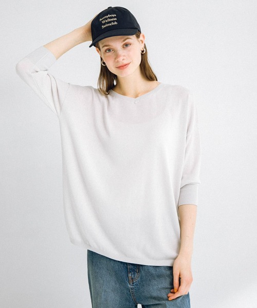 ♥URBAN RESEARCH♥ニット（L）アイボリー セール】 F by ROSSO オープンカラーサマーニット （ニット