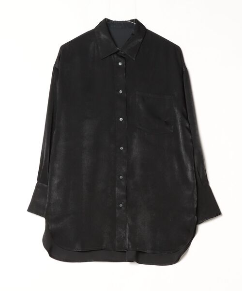 マルチサイズ ブラウス シャツ トロミロングシャツ「セットアップ可能」 レディース