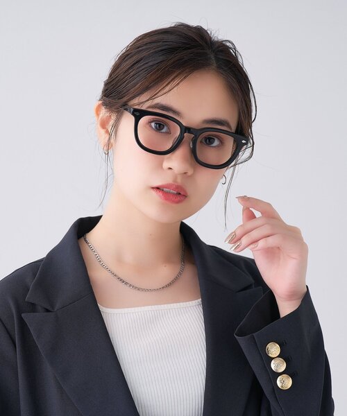 Zoff（ゾフ） 伊達メガネ メガネ 眼鏡 ウェリントン型 メガネ｜黒縁