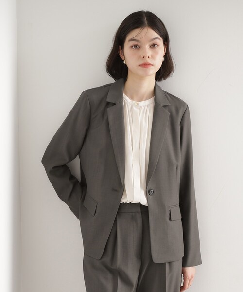 ダークグレー テーラードジャケット THE SHOP TK ジャケット テーラードジャケット 「セットアップ可