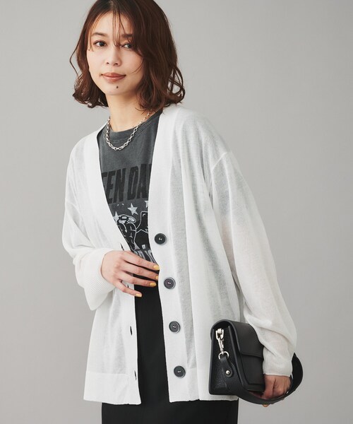 【新品タグ付】TORRAZZO DONNAシースルー ラメカーディガン グレー torrazzo donna（トラッゾドンナ）】シースルーラメカーディガン