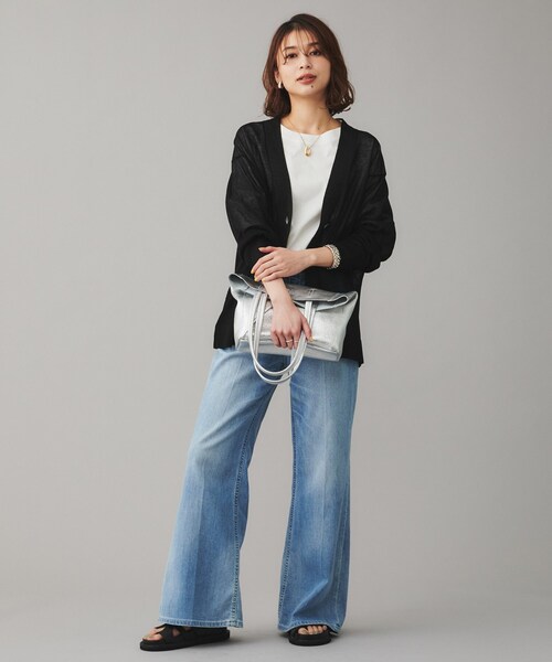 torrazzo donna（トラッゾドンナ）】シースルーラメカーディガン
