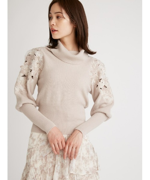 SNIDEL（スナイデル） タートルネックニット FREE ピンクベージュ