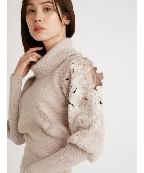 SNIDEL（スナイデル） タートルネックニット FREE ピンクベージュ