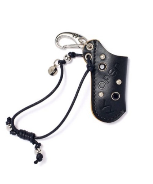 ファッション雑貨・小物その他 [OPEN YY] STUD LIGHTER CASE KEYCHAIN - BLACK OPEN Yy キーケース Yy/オープンワイワイ/STUD LIGHTER CASE