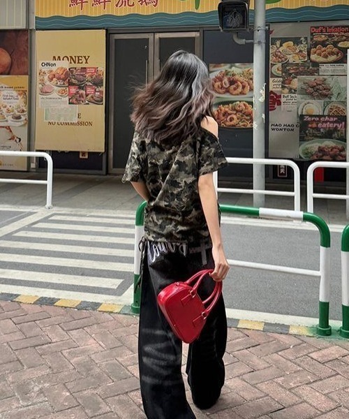 DIAVEL tシャツ 「同店秋の新作・長袖Tシャツ」カモフラージュオープン