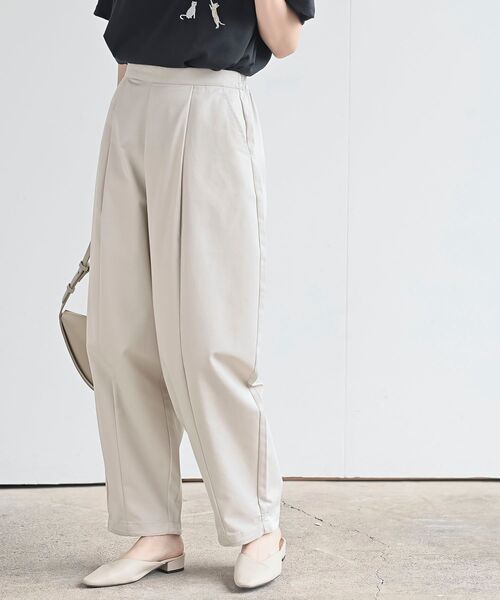r・p・s パンツ 裾ドロストタックワイドパンツ レディース