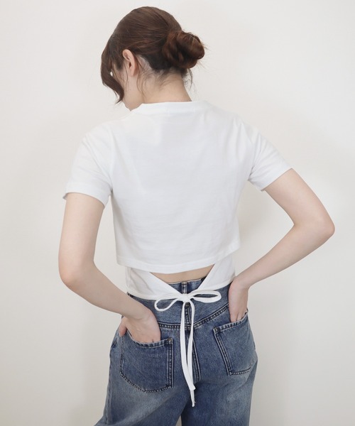 Reurie'（レウリィ） tシャツ 半袖 「ZOZO限定」サイドリボンT／side