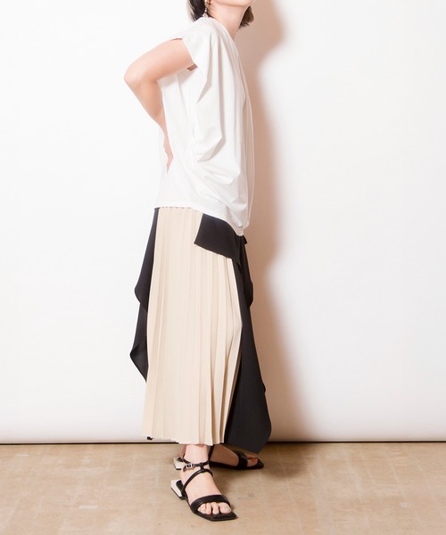 オズモーシスプリーツ切り替えスカート OSMOSIS｜プリーツ切替カスケードスカート | Rakuten Fashion