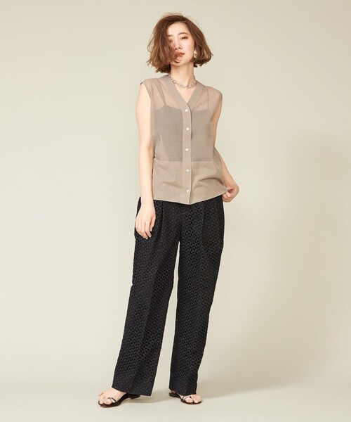 Conte フライフロントジレ　ベスト conte＞フライフロント ジレ