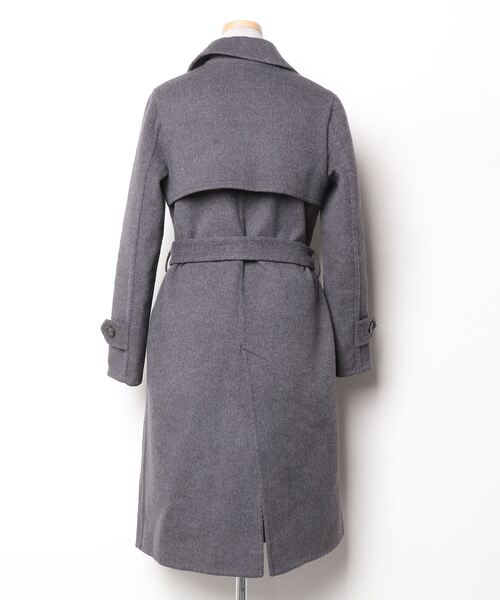 「BEATING HEART」 ステンカラーコート - グレー メンズ_画像2