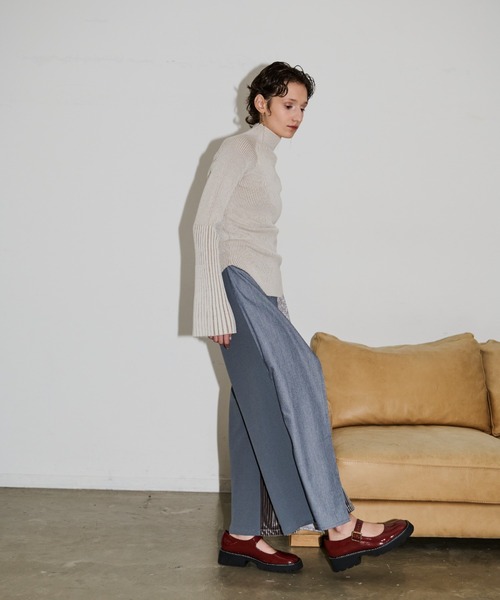 「AIC.」 パンツ FREE ネイビー レディース_画像7